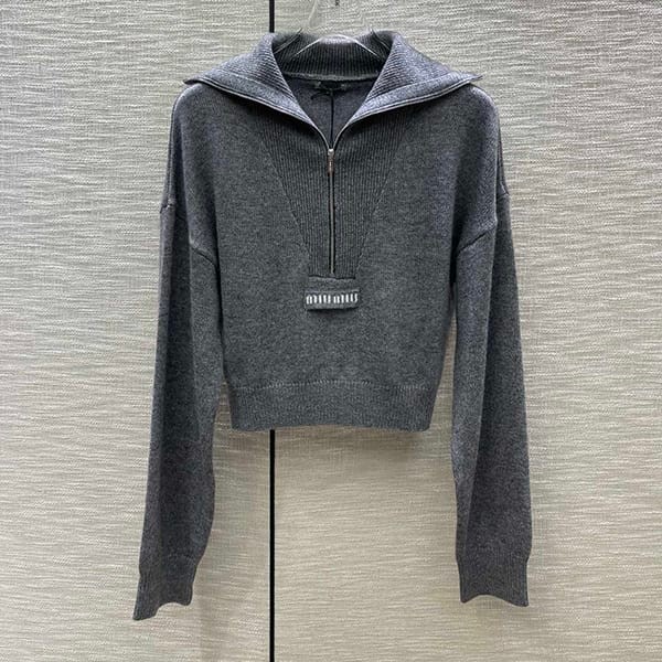 希少ミュウミュウ コピー カシミヤニットポロシャツ 2色 myi95768